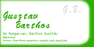 gusztav barthos business card
