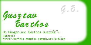 gusztav barthos business card